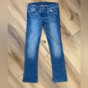 Hollister Womens Straight Leg Jeans Size 3R Medium Wash Classin Denim Casual